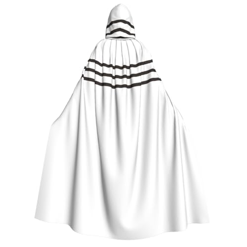 OIBNKCN Schwarz und Weiß grid9 Halloween Kapuzenmantel für Erwachsene Männer Frauen Weihnachten Hoodies Umhang Rollenspiel Kostüme von OIBNKCN