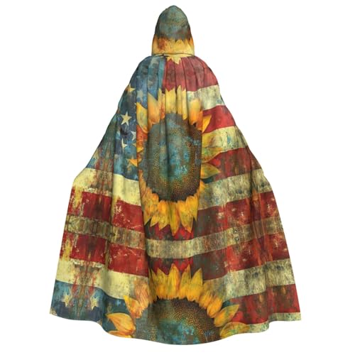 OIBNKCN Sonnenblumen Elements Halloween Kapuzenmantel für Erwachsene Männer Frauen Weihnachten Hoodies Umhang Rollenspiel Kostüme von OIBNKCN
