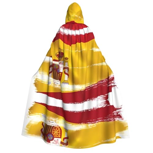 OIBNKCN Spanien Flagge Halloween Kapuzenmantel für Erwachsene Männer Frauen Weihnachten Hoodies Umhang Rollenspiel Kostüme von OIBNKCN