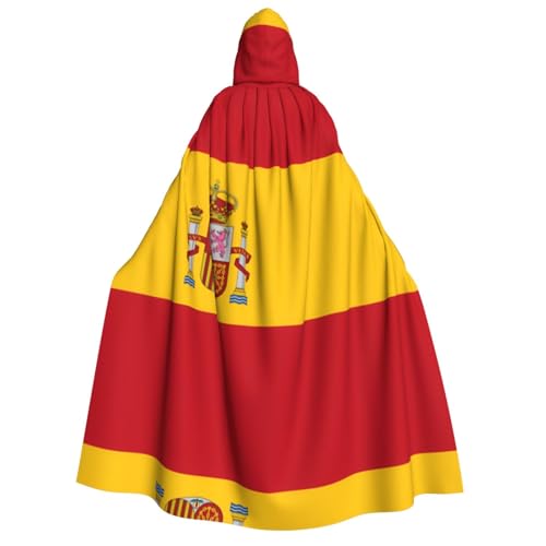 OIBNKCN Spanische Flagge Halloween Kapuzenmantel für Erwachsene Männer Frauen Weihnachten Hoodies Umhang Rollenspiel Kostüme von OIBNKCN