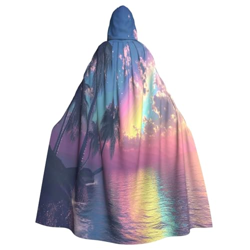 OIBNKCN The Ocean Kapuzenumhang für Damen und Herren, langlebiger und stilvoller schwarzer Umhang mit Kapuze für Halloween, Cosplay und mehr. von OIBNKCN