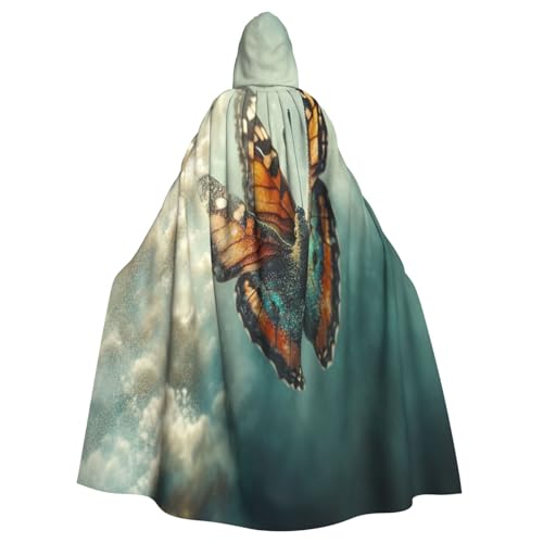 OIBNKCN Umhang mit Kapuze für Damen und Herren, langlebiger und stilvoller schwarzer Umhang mit Kapuze für Halloween, Cosplay und mehr. von OIBNKCN