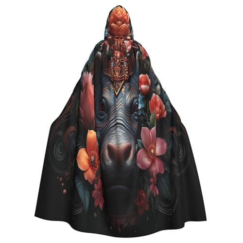 OIBNKCN Umhang mit Nashorn und Kapuze für Damen und Herren, langlebiger und stilvoller schwarzer Umhang mit Kapuze für Halloween, Cosplay und mehr. OIBNKCN Umhang mit Nashorn und Kapuze für Damen und Herren, langlebiger und stilvoller schwarzer Umhang mit Kapuze für Halloween, Cosplay und mehr. von OIBNKCN