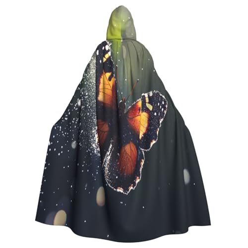 OIBNKCN Umhang mit Schmetterlingsmotiv für Damen und Herren, langlebiger und stilvoller schwarzer Umhang mit Kapuze für Halloween, Cosplay und mehr. OIBNKCN Umhang mit Schmetterlingsmotiv für Damen und Herren, langlebiger und stilvoller schwarzer Umhang mit Kapuze für Halloween, Cosplay und mehr. von OIBNKCN