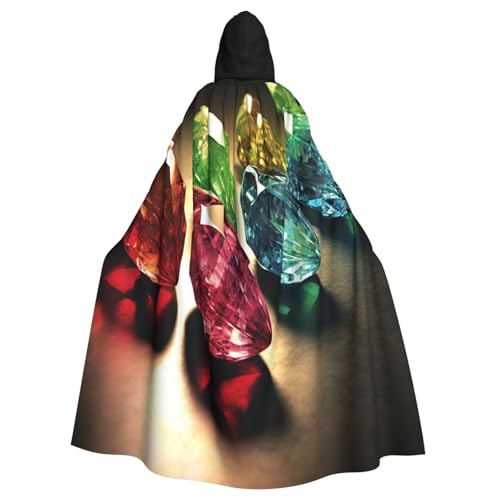OIBNKCN Umhang mit brillanten Edelsteinen für Damen und Herren, langlebiger und stilvoller schwarzer Umhang mit Kapuze für Halloween, Cosplay und mehr. OIBNKCN Umhang mit brillanten Edelsteinen für Damen und Herren, langlebiger und stilvoller schwarzer Umhang mit Kapuze für Halloween, Cosplay und mehr. von OIBNKCN