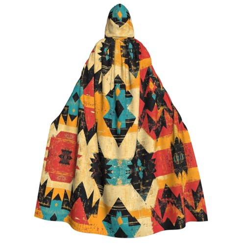 OIBNKCN Unregelmäßige geheimnisvolle Muster Halloween Kapuzenmantel für Erwachsene Männer Frauen Weihnachten Hoodies Umhang Rollenspiel Kostüme von OIBNKCN