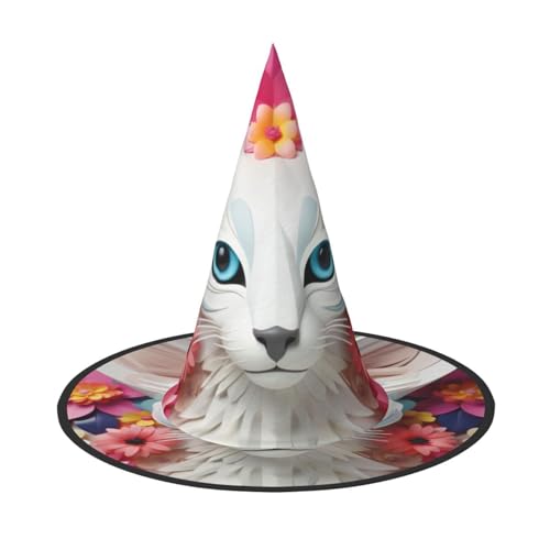 OIBNKCN ernsthafte kleine Katze, Halloween-Hut, Hexenhut, perfekt für Frauen, Männer, Hexenhut, Dekoration zum Aufhängen und für Partys OIBNKCN ernsthafte kleine Katze, Halloween-Hut, Hexenhut, perfekt für Frauen, Männer, Hexenhut, Dekoration zum Aufhängen und für Partys von OIBNKCN