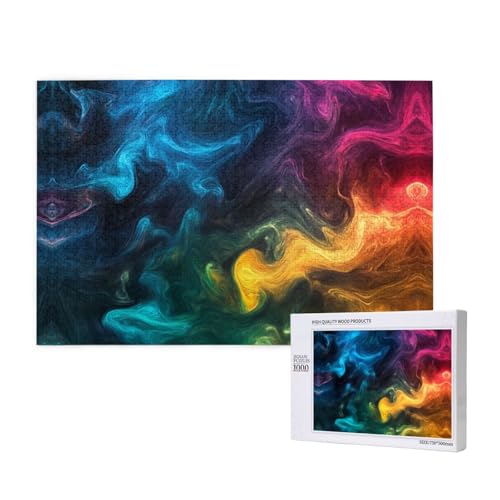 Oktopus mit Blau (2) 1000 Puzzles für Erwachsene – Herausfordernde Rätsel, perfekt für Spieleabende – fertige Puzzle-Größen von 29,5 x 19,7 von OIBNKCN