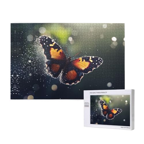Schmetterling mit Pollen, 1000 Puzzles für Erwachsene, herausfordernde Puzzle, perfekt für Spieleabende, komplette Puzzle-Größen von 75 x 50 cm von OIBNKCN