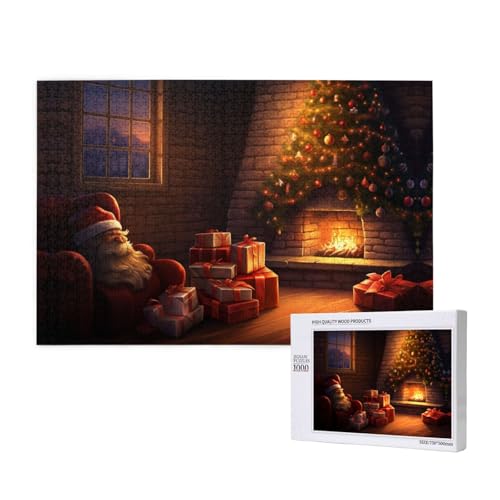 Schöne Weihnachtsbilder, 1000 Puzzles für Erwachsene, herausfordernde Puzzle, perfekt für Spieleabende, komplette Puzzle-Größen von 75 x 50 cm von OIBNKCN