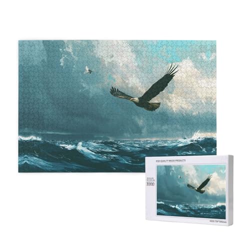 The Eagle Soaring 1000 Erwachsenen-Puzzles – herausfordernde Puzzles, perfekt für Spieleabende – fertige Puzzle-Größen von 29,5 x 19,7 cm von OIBNKCN