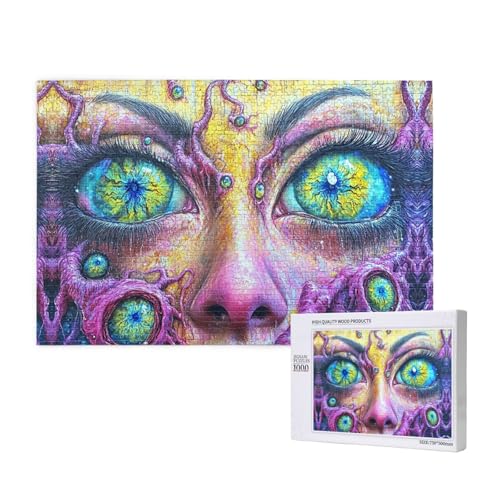 The Eye Fear 1000 Puzzles für Erwachsene, herausfordernde Puzzles, perfekt für Spieleabende, fertige Puzzle-Größen von 29,5 x 19,7 cm von OIBNKCN