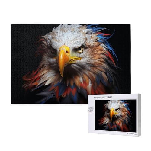 The awe Inspiring Eagle 1000 Erwachsenen-Puzzles – herausfordernde Puzzles, perfekt für Spieleabende – fertige Puzzle-Größen von 29,5 x 19,7 cm von OIBNKCN