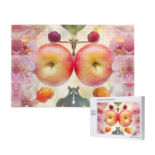 Weiche symmetrische Früchte 1000 Erwachsenenpuzzles – herausfordernde Puzzles, perfekt für Spieleabende – fertige Puzzle-Größen von 29,5 x 19,7 cm von OIBNKCN