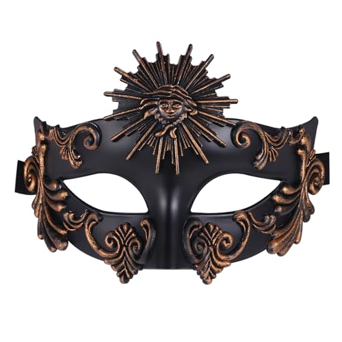 OIDEA Herren Venezianische Maske Sonnengott: Bronze Maskerade Griechische Römische Halbemaske Augenmaske Karnevalsmaske Kostüm Karneval Cosplay Party Masquerade für Männer OIDEA Herren Venezianische Maske Sonnengott: Bronze Maskerade Griechische Römische Halbemaske Augenmaske Karnevalsmaske Kostüm Karneval Cosplay Party Masquerade für Männer von OIDEA