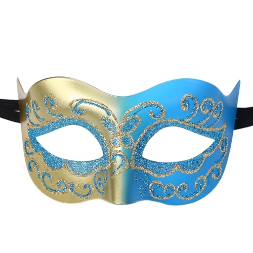 OIDEA Herren Venezianische Masken Blau Maskerade Maske Venezianischen Cosplay Fasching Verkleidung Maskenball Venedig Karneval Mottoparty Kostüm von OIDEA
