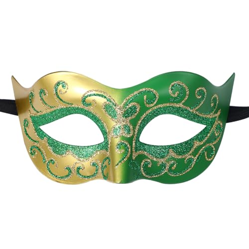 OIDEA Herren Venezianische Maske Maskenball: Grün Maskerade Maske Venezianischen Cosplay Fasching Verkleidung Maskenball Venedig Karneval Mottoparty Kostüm von OIDEA