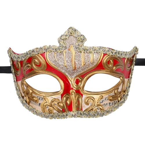 OIDEA Herren Venezianische Masken Rot Maskerade Maske Venezianischen Cosplay Fasching Verkleidung Maskenball Venedig Karneval Rollenspiel Kostüm von OIDEA