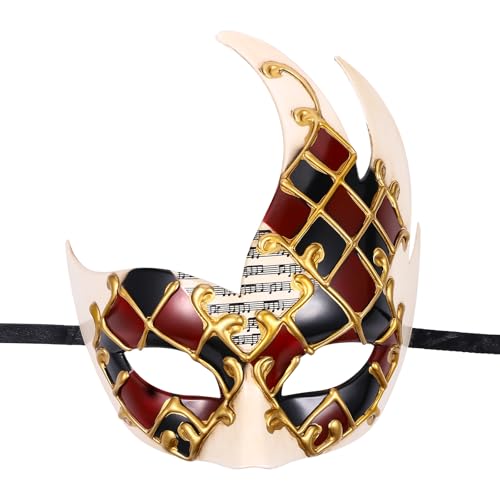 OIDEA Venezianische Herrenmaske: Vintage-Konzertmasken für Herren, Halloween-Party, Karneval, Rollenspiel, Rot, für Cosplay-Kostüme OIDEA Venezianische Herrenmaske: Vintage-Konzertmasken für Herren, Halloween-Party, Karneval, Rollenspiel, Rot, für Cosplay-Kostüme von OIDEA