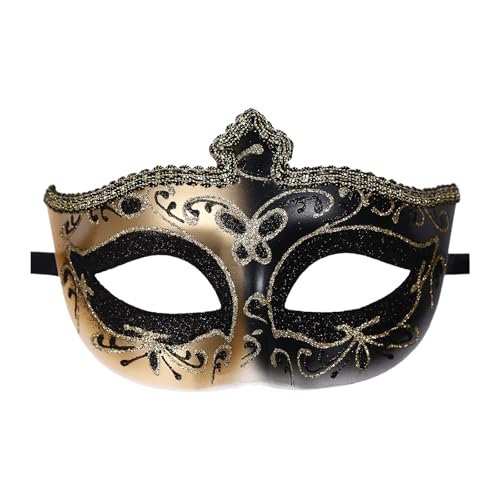 Oidea Maskerade Maske für Herren: Vintage Venezianische Maske Halloween Karneval Mascarade Ball Kostüm Abschlussball Party Masken für Männer und Frauen Schwarz von OIDEA