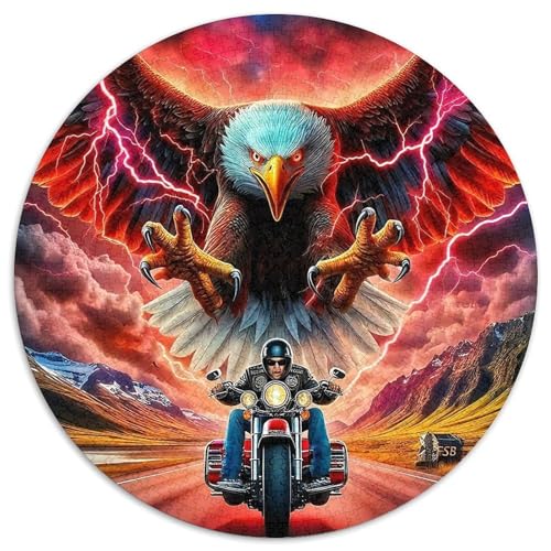 Adler 1000 Teile Puzzle Rundes Puzzle Für Erwachsene Und Kinder Pädagogisches Für Erwachsene Kinder Buntes Tier Stressabbau-Spielzeug 1000pcs (67.5x67.5cm) von OJASDBDJE