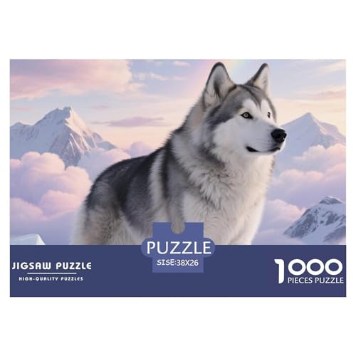Alaskanische Malamute 1000 Teile Puzzle Haustier Hund Für Die Ganze Familie Entspannend Premium-Qualität Spielzeug Lernspiel 38x26cm/1000pcs Alaskanische Malamute 1000 Teile Puzzle Haustier Hund Für Die Ganze Familie Entspannend Premium-Qualität Spielzeug Lernspiel 38x26cm/1000pcs von OJASDBDJE