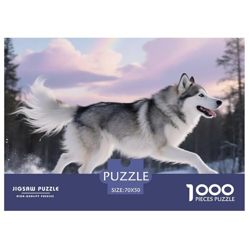 Alaskanische Malamute 1000 Teile Puzzle Haustier Hund Für Kinder Ab 12 Jahren Herausforderung Detailreich Spielzeug Lernspiel 70x50cm/1000pcs von OJASDBDJE