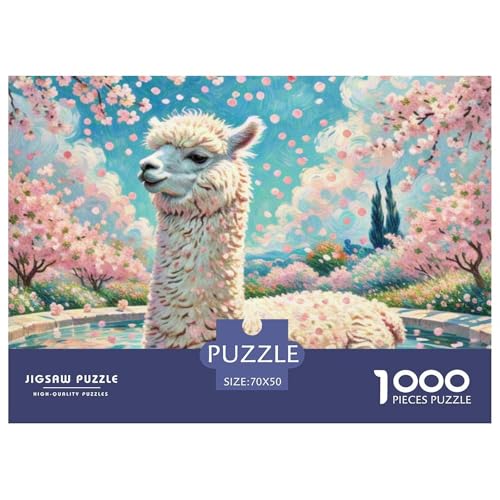 Alpakas 1000 Teile Puzzle Tiere Für Die Ganze Familie Entspannend Premium-Qualität Spielzeug Pädagogisches Spiel 70x50cm/1000pcs von OJASDBDJE