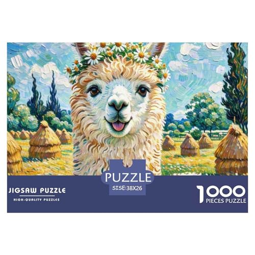 Alpakas 1000 Teile Puzzle Tiere Für Die Ganze Familie Herausforderung Detailreich Spaß Lernspiel 38x26cm/1000pcs von OJASDBDJE