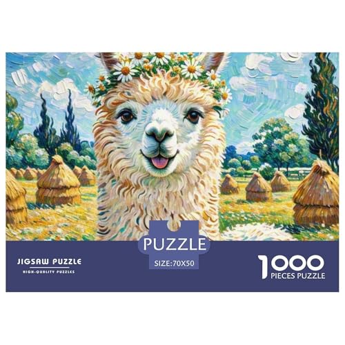 Alpakas 1000 Teile Puzzle Tiere Für Kinder Ab 12 Jahren Entspannend Detailreich Spielzeug Pädagogisches Spiel 70x50cm/1000pcs von OJASDBDJE