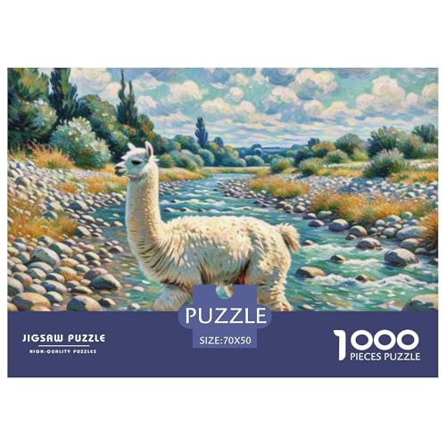 Alpakas 1000 Teile Puzzle Tiere Geschenke Für Frauen/Männer Herausforderung Detailreich Spaß Pädagogisches Spiel 70x50cm/1000pcs von OJASDBDJE