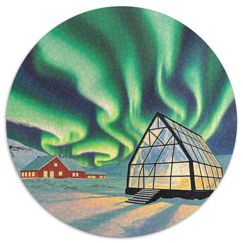 Aurora Mit 1000 Teilen Puzzle Architektur Rundes Puzzle Geeignet Ab 12 Jahren Pädagogisches Für Erwachsene Kinder Buntes Tier Geschenke 1000pcs (67.5x67.5cm) von OJASDBDJE