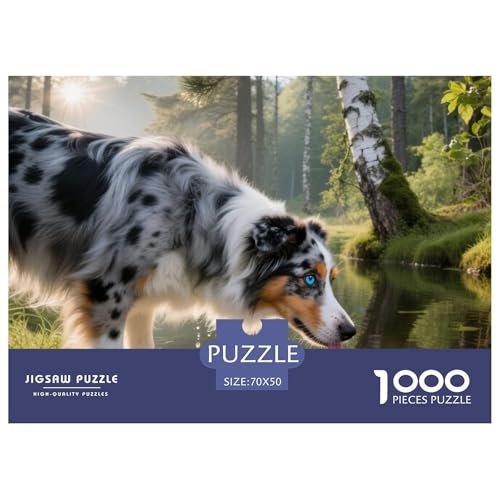 Australischer Schäfer 1000 Teile Puzzle Haustier Hund Für Die Ganze Familie Herausforderung Detailreich Spaß Lernspiel 70x50cm/1000pcs Australischer Schäfer 1000 Teile Puzzle Haustier Hund Für Die Ganze Familie Herausforderung Detailreich Spaß Lernspiel 70x50cm/1000pcs von OJASDBDJE