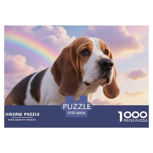 Basset Hund 1000 Teile Puzzle Haustier Hund Für Die Ganze Familie Herausforderung Premium-Qualität Spielzeug Lernspiel 38x26cm/1000pcs Basset Hund 1000 Teile Puzzle Haustier Hund Für Die Ganze Familie Herausforderung Premium-Qualität Spielzeug Lernspiel 38x26cm/1000pcs von OJASDBDJE