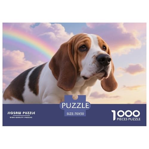 Basset Hund 1000 Teile Puzzles Haustier Hund Für Kinder Ab 12 Jahren Entspannend Detailreich Spielzeug Lernspiel 70x50cm/1000pcs Basset Hund 1000 Teile Puzzles Haustier Hund Für Kinder Ab 12 Jahren Entspannend Detailreich Spielzeug Lernspiel 70x50cm/1000pcs von OJASDBDJE