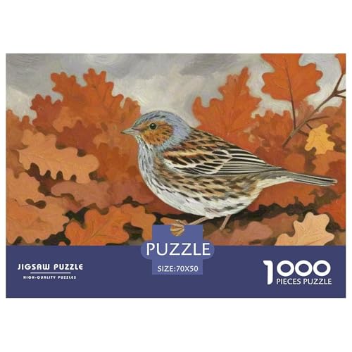 Baumpipit 1000 Teile Puzzle Vogel Geschenke Für Frauen/Männer Herausforderung Premium-Qualität Spielzeug Lernspiel 70x50cm/1000pcs von OJASDBDJE