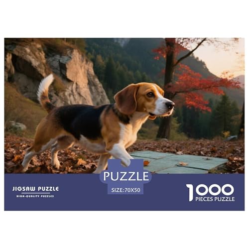 Beagle 1000 Teile Puzzle Haustier Hund Für Kinder Ab 12 Jahren Entspannend Detailreich Spielzeug Pädagogisches Spiel 70x50cm/1000pcs von OJASDBDJE