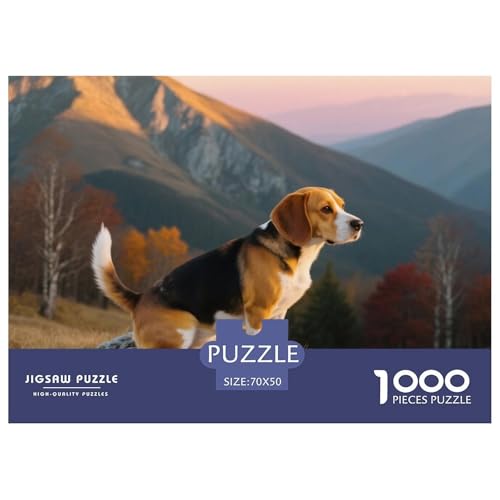 Beagle 1000 Teile Puzzle Haustier Hund Für Kinder Ab 12 Jahren Entspannend Premium-Qualität Spaß Lernspiel 70x50cm/1000pcs von OJASDBDJE
