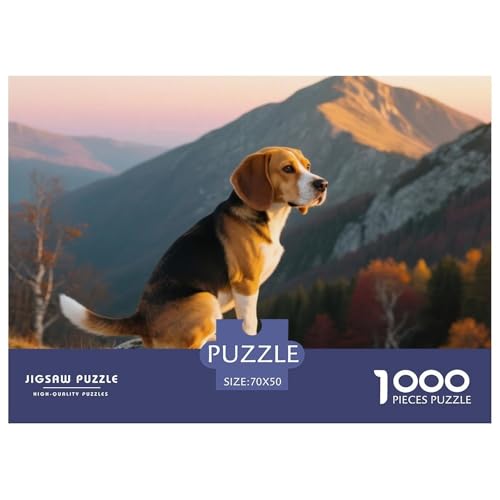 Beagle 1000 Teile Puzzle Haustier Hund Für Kinder Ab 12 Jahren Herausforderung Detailreich Spielzeug Lernspiel 70x50cm/1000pcs von OJASDBDJE