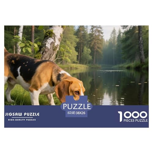 Beagle 1000 Teile Puzzles Haustier Hund Für Kinder Ab 12 Jahren Entspannend Detailreich Spaß Lernspiel 38x26cm/1000pcs von OJASDBDJE