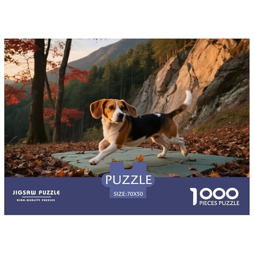 Beagle 1000 Teile Puzzles Haustier Hund Für Kinder Ab 12 Jahren Entspannend Detailreich Spaß Lernspiel 70x50cm/1000pcs von OJASDBDJE