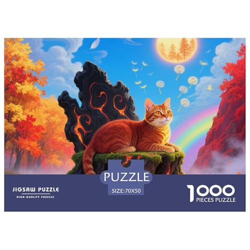 Bengalen 1000 Teile Puzzle Pet Katze Für Die Ganze Familie Entspannend Detailreich Spielzeug Lernspiel 70x50cm/1000pcs von OJASDBDJE