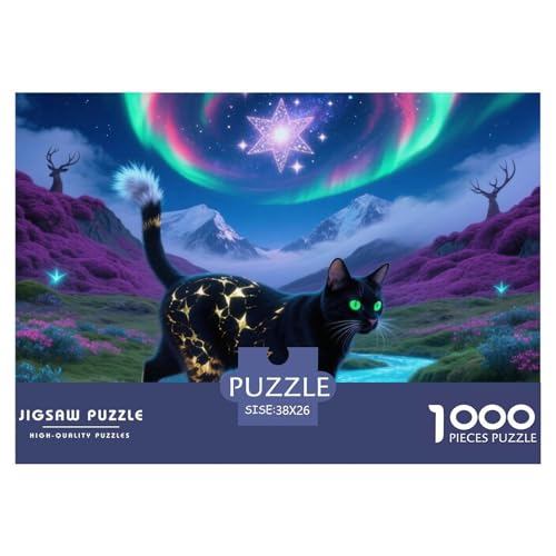 Bengalen 1000 Teile Puzzle Pet Katze Für Kinder Ab 12 Jahren Entspannend Detailreich Spielzeug Lernspiel 38x26cm/1000pcs von OJASDBDJE