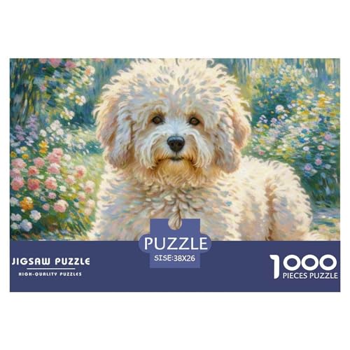 Bichon Frise 1000 Teile Puzzle Haustier Hund Für Kinder Ab 12 Jahren Entspannend Premium-Qualität Spielzeug Pädagogisches Spiel 38x26cm/1000pcs von OJASDBDJE