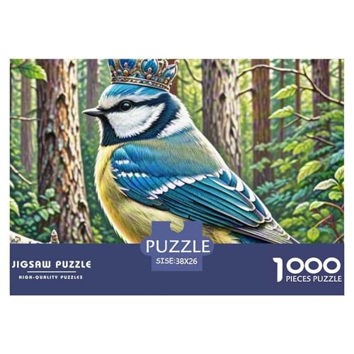 Blaue Titte 1000 Teile Puzzle Vogel Für Die Ganze Familie Entspannend Detailreich Spaß Pädagogisches Spiel 38x26cm/1000pcs von OJASDBDJE