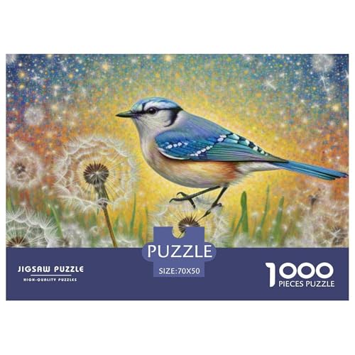 Blaue Titte 1000 Teile Puzzle Vogel Für Die Ganze Familie Herausforderung Detailreich Spielzeug Pädagogisches Spiel 70x50cm/1000pcs von OJASDBDJE