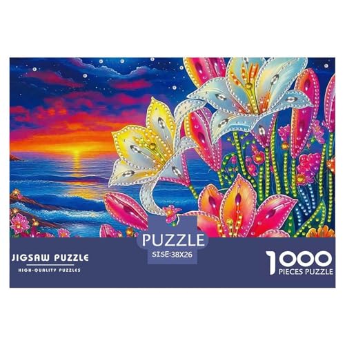 Blumen 1000 Teile Puzzle Für Die Ganze Familie Entspannend Detailreich Spielzeug Lernspiel 38x26cm/1000pcs von OJASDBDJE