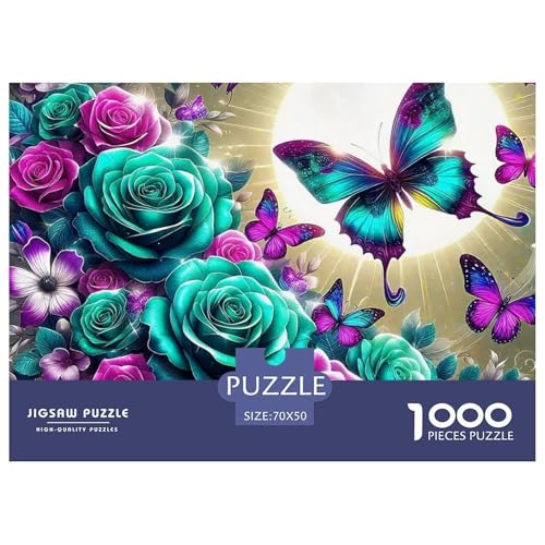 Blumen 1000 Teile Puzzle Für Die Ganze Familie Entspannend Detailreich Spielzeug Pädagogisches Spiel 70x50cm/1000pcs von OJASDBDJE