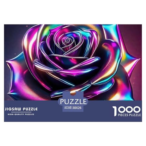 Blumen 1000 Teile Puzzle Für Die Ganze Familie Entspannend Premium-Qualität Spaß Pädagogisches Spiel 38x26cm/1000pcs von OJASDBDJE