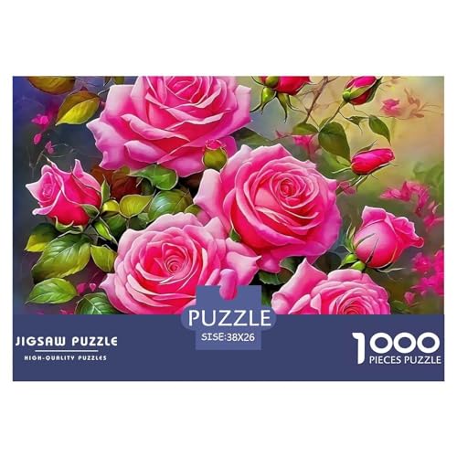 Blumen 1000 Teile Puzzle Für Die Ganze Familie Entspannend Premium-Qualität Spielzeug Lernspiel 38x26cm/1000pcs von OJASDBDJE